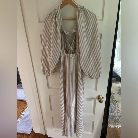 Deep V Cottage Dress Size M/L - Picture 2 of 3